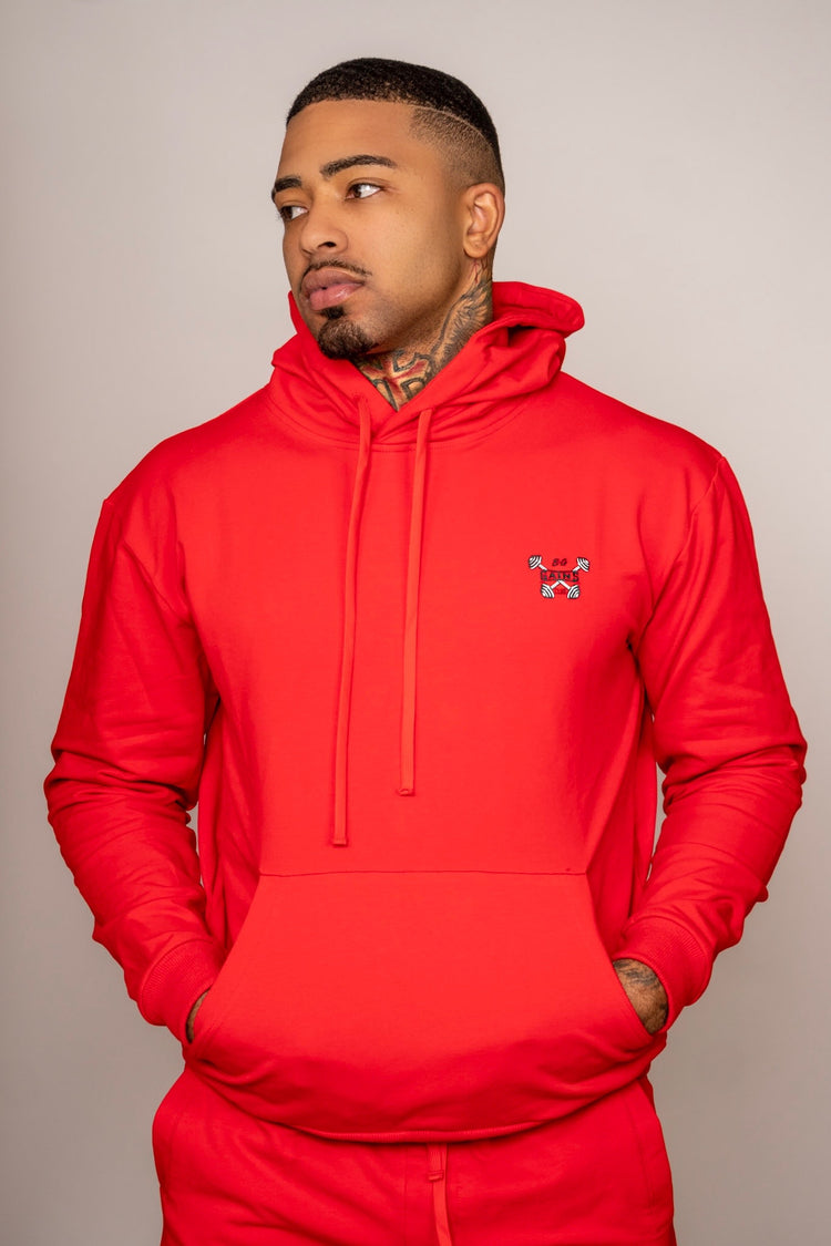Men’s Red pull over jogger set
